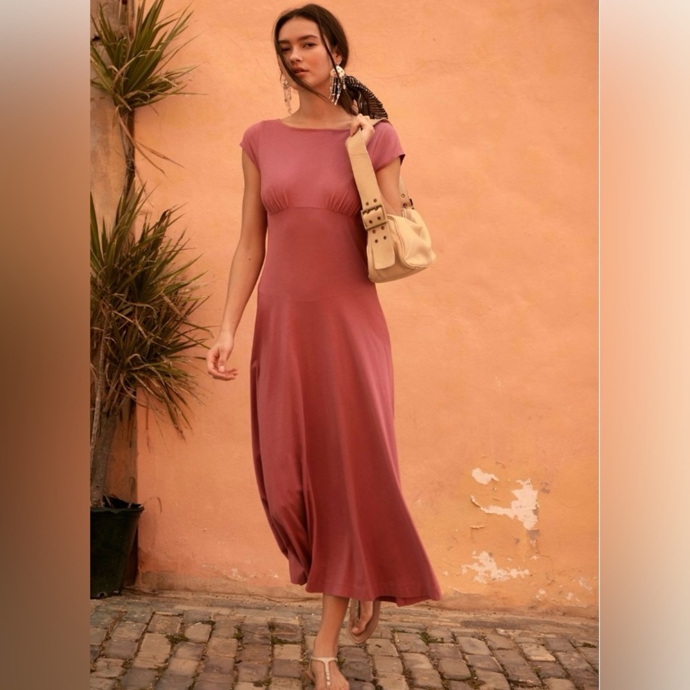 NWT Free People Ellis maxi in brushed mauve - XS